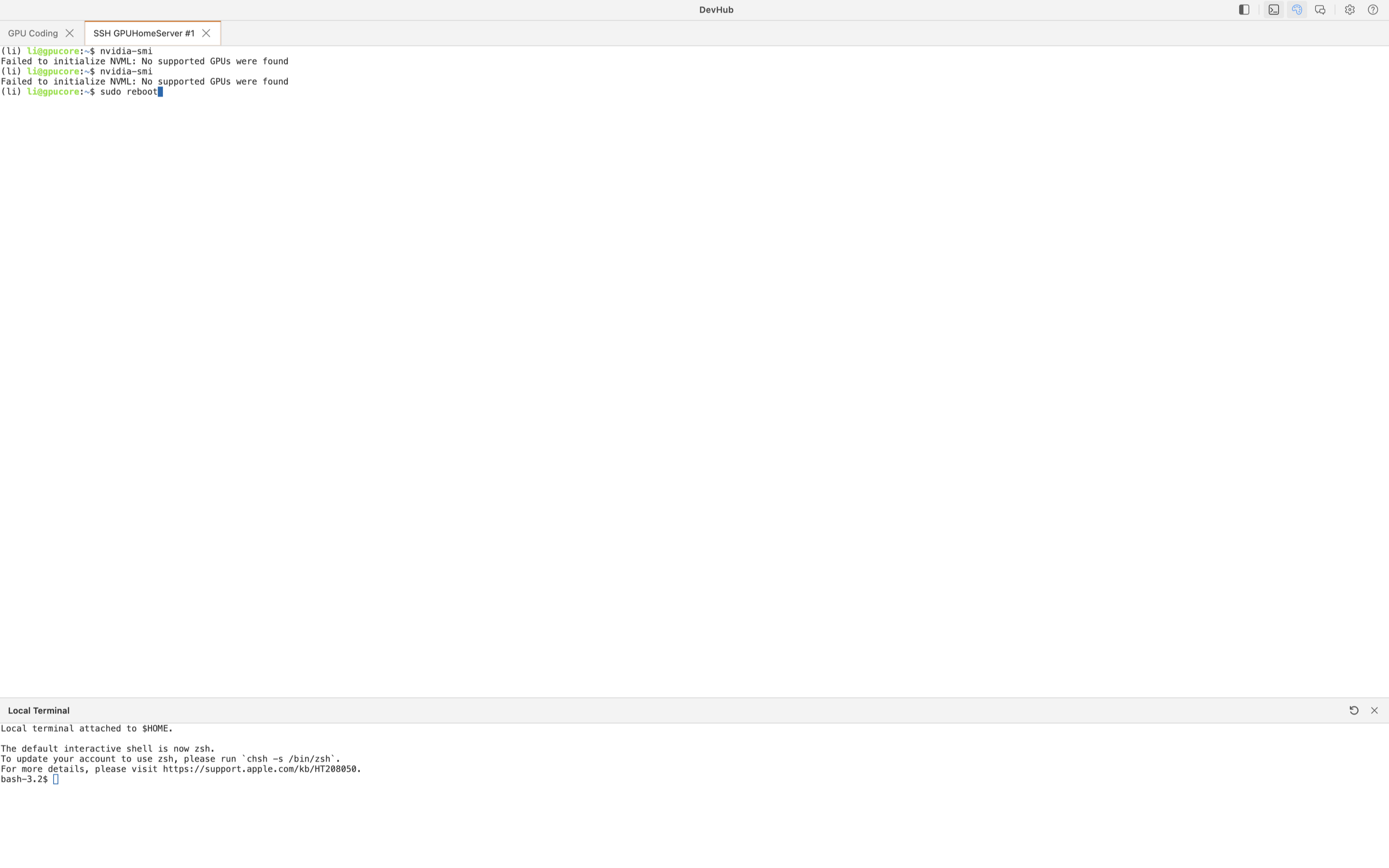 DevHub remote development service workflow